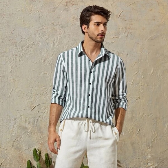 SHEIN striped button down shirt - Picture 3 of 7